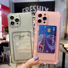 Shockproof Wallet Card Holder Clear Case For Iphone 15 14 13 12 11 Pro Max Xs Xr