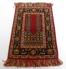 Vintage Miniature Dollhouse Fringe Burgundy 100  Wool Rug Fringe 9 X 15 Germany