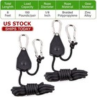 1pair Adjustable Yoyo Hanger 150lbs Heavy Duty Rope Ratchet For Indoor Grow Tent