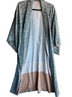 Japanese Women s Blue Floral Kimono Yukata Robe Geisha One Size