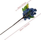 Artificial Blueberries 4 Pieces Lifelike Faux Fruit Berries Fake Flowers For