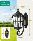 Edishine Porch Light Dusk To Dawn Outdoor Exterior Wall Light Sconce Lantern