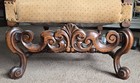 Antique Carved Walnut - Upholstered Arm Chair - Ornate - 19th Century - Gorgeous
