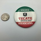 Tecate Beer Pinback Fiesta Mexicana Button Pin Badge Vintage Advertising