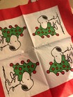 2 Individual Paper Decoupage Beverage Size Napkins Christmas Tree Snoopy