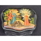 Vintage Fedoskino Russian Lacquer Box  skazka  Fairy Tale Hand Painted Signed