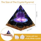 Orgone Pyramid Amethyst Obsidian Crystals Chakra Reiki Meditation Decor