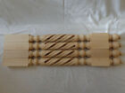 Stair Newel Open Spiral Carved Wood Post Balcony Staircase Pole Ball Top Finial