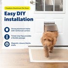 Petsafe Freedom Aluminum Pet Door For Dogs And Cats  Medium  White  Tinted V   