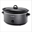 Crock-pot 7-qt Manual Slow Cooker  Polished Stainless Steel Finish -charcoal 