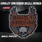 Harley Davidson Winged Skull Patch Large 11  Embroidery Patch Iron  sew On