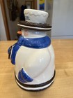Oreo Snowman Cookie Jar 10 5  Handpainted 2nd In Series Vintage Winter Scarf Hat