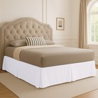 16  Drop Luxury Bed Skirt Solid Microfiber Pleated Premium Tailored Dust Ruffle