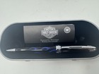 Nib Waterman Harley Davidson Racing Blue Flame Rollerball Pen  In Collectors Tin