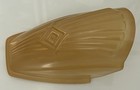 Vintage Markel Chevron Slip Shade Amber Glass 8  X 4 1 4  X 4  