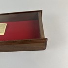 Vtg Cherry Wood Sliding Glass Wall Display Case 16x7x3