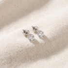 3 4ct Diamond Studs Screw Back 14k White Gold
