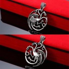 Game Of Thrones Daenerys Stainless Steel Targaryen Dragon Fire ice Pendant Great