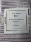 Pottery Barn Baby Montauk Pink Gray Stripe Crib Belgian Linen Crib Skirt New