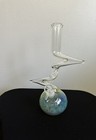 12   Hookah Water Pipe Bong Glass  Zigzag Design Color Aqua