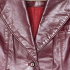 Etienne Aigner Burgundy Leather Blazer Jacket Women s Vintage 70s
