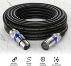 6 Pack Xlr Microphone Cable 2 Feet Xlr Male To Female 3 Pins Balanced Xlr Cables
