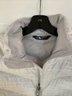The North Face Womens Med Jacket Flare Down 550 Full Zip Silver Gray Cream Nwt