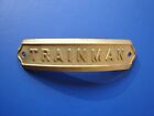 Vintage Nos Railroad Train Porter Hat Metal Badge Plate Trainman Jersey Md