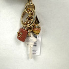 Coach Key Cluster Bag Charm Keychain Gold Pink White Multi Cp891 Nwt