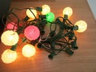 10 Vintage Ice Snowball Lights Bulbs C7  W  One Light Strand  25 Bulb Outlet 