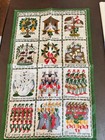 Ulster Christmas Carol 12 Days Of Christmas Irish Linen Tea Towel Vintage Nwot