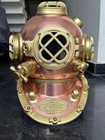 18 In Vintage Copper Finish Brass Scuba Divers Diving Helmet Royal  navy  marine