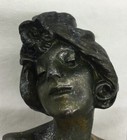 Antique French Art Nouveau Bust Sculpture  la Cigale  C  1920  6 5    Tall