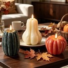 3 Pcs Fall Pumpkin Flameless Candle  Led Battery Operated Pumpkin Candle