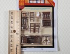 Dollhouse Miniature 1 48 Quarter Scale Dining Room Set Table Chairs Buffet