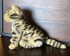 Vintage 1940s Steiff Striped Tabby Cat  Jointed Body  Mohair  Excellent   Rare 