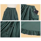  Womens Renaissance Skirt Victorian High Waist Peasant Double Small Green