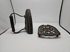 Vintage Antique Cast Iron Flat Sad Iron No  6   Trivet