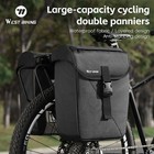 West Biking Mtb Bike Double Pannier Set Waterproof Bicycle Rear Bag Black 32l