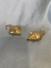 Vintage Mimi Di N Large Gold Tone Mouse   Mice 1974 Belt Buckle