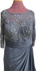 Montage By Mon Cheri Blue Long Dress Beaded Lace Size 14 Retail  499