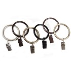 New 10 Curtain Rings W  Clips 1-3 8  Id  6 Colors 