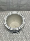 Vtg Chinese Blue And White Lotus Flower Planter Porcelain 6    Tall With Saucer