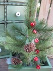 Old Wood Box Green   Blue Milk Paint Jolly Ole St Nick  Stencil   Christmas Tree