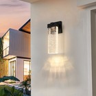 2 Pack Black Modern Wall Light W Crystal Bubble Sconce Outdoor Porch Led Fixture