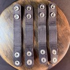 Duty Belt Keeper High Gloss Black Leather Nickel Double Snaps 7 25     lot Of 4 