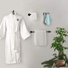 10 Pcs Bathroom Hardware Accessories Set Towel Bar Set Black
