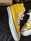 Vintage 80s Converse Hi Tops Canvas Yellow Sneakers Made In Usa Size 7 5 Mens