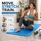 Thick 10mm Exercise Yoga Mat 1 2-inch Nbr Foam Gym Pilates Fitness W carry Strap