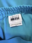 Vintage Leslie Fay Teal Maxi Skirt Size 12 Elastic Waist Flowy A-line 80s 90s